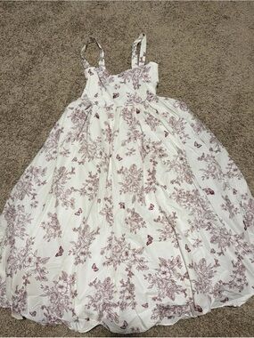 Francesca’s Toile Sweetheart MIDI Dress
